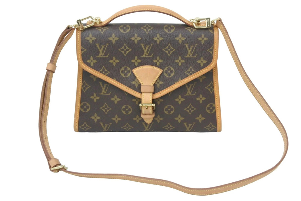 Louis Vuitton Bel Air Bag Shoulder Handbag Monogram Brown